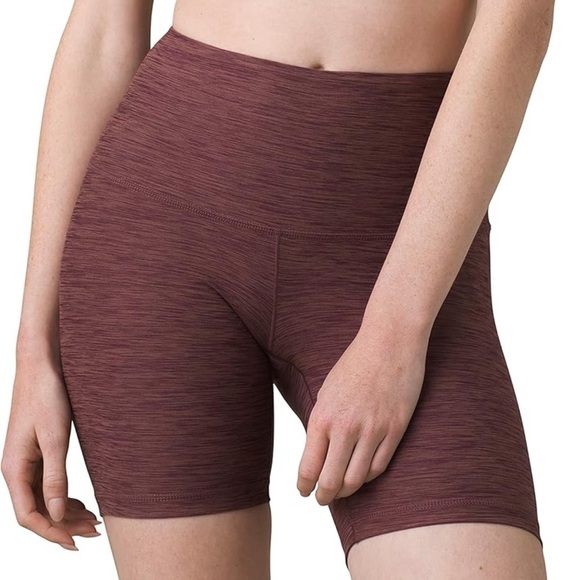 prAna Women's Kimble Short Women's High-Waisted Burgundy Shorts - Picture 1 of 6